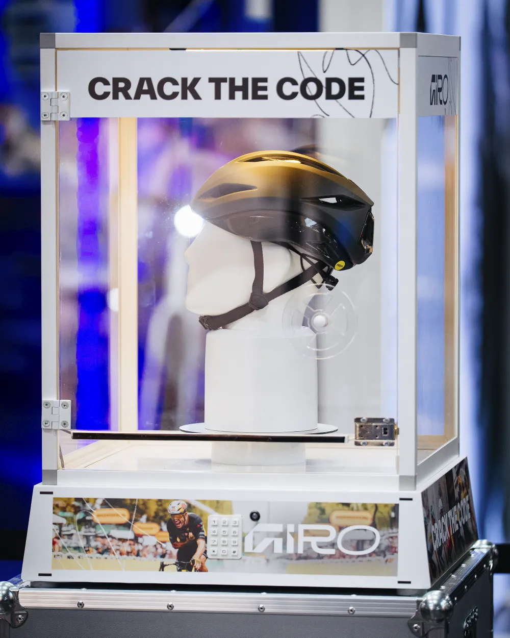 Storefront or expo activation setup for Giro Crack the Code